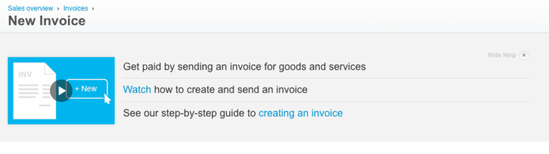 create new invoice xero