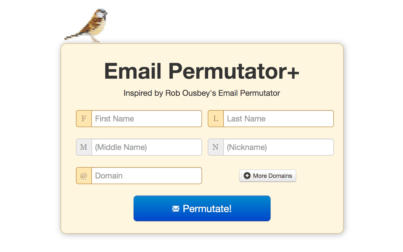 metricsparrow email permutator tool