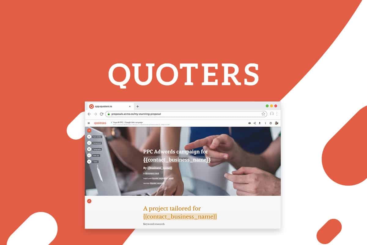 Proposal software - Quoters