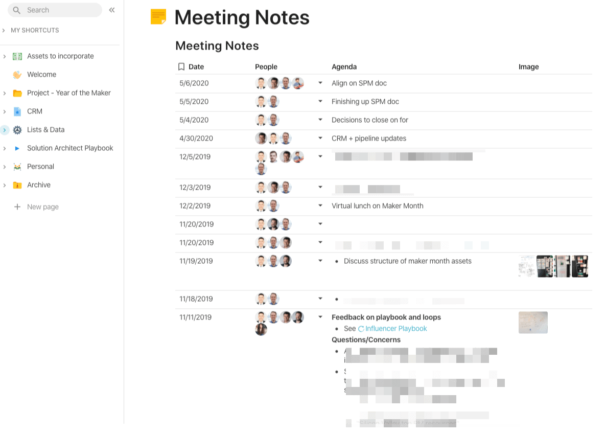 Cross functional collaboration - Meeting Notes