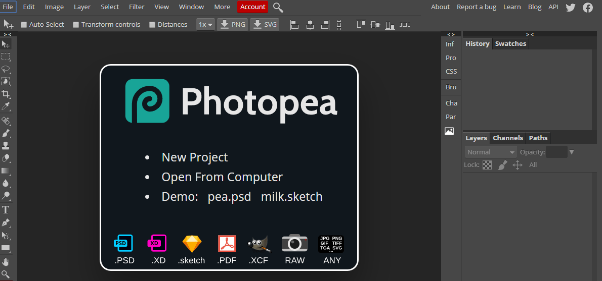 Alternatives to Photoshop - PhotoPea