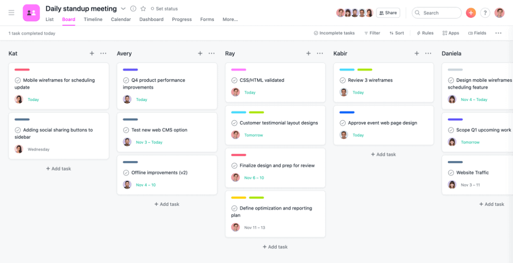 overview of Asana