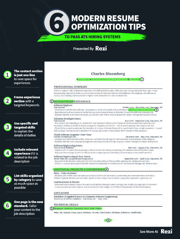 what to include in a resume rezi resume