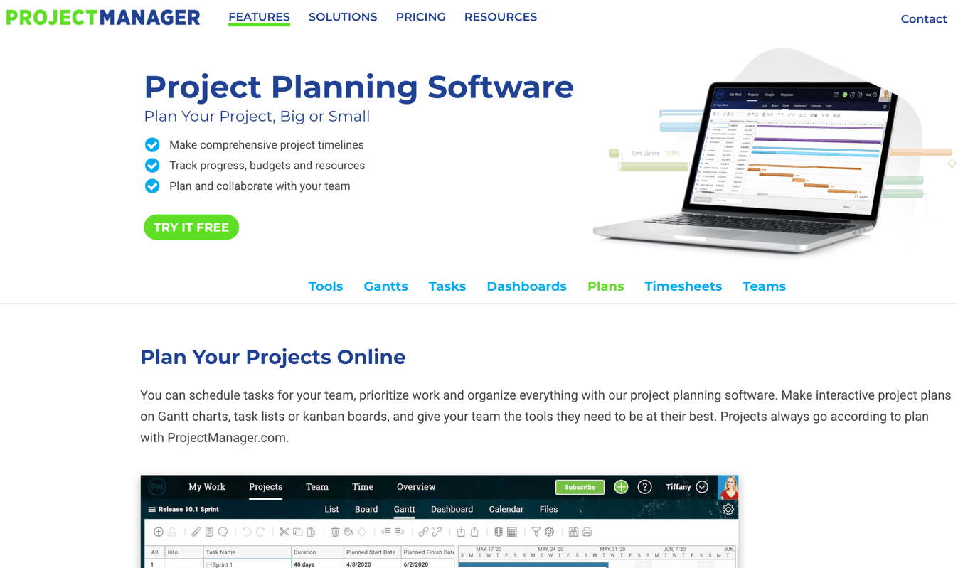 project planning software project manager