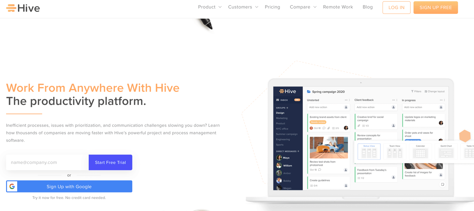 project planning software hive