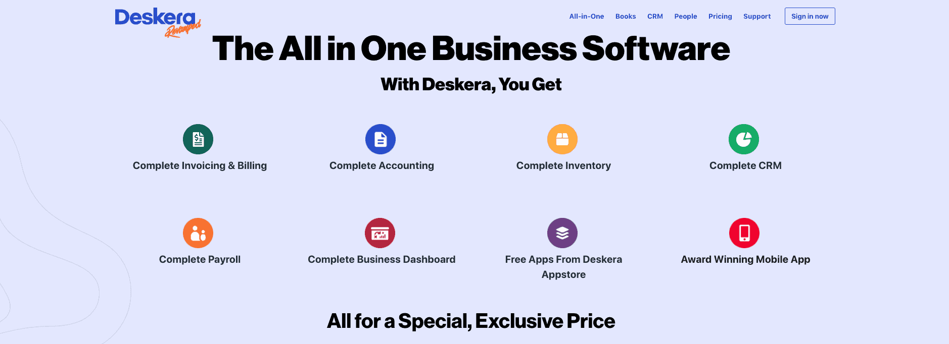 Small business all in one management software Deskera