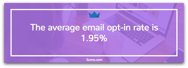 business metrics average email opt-in