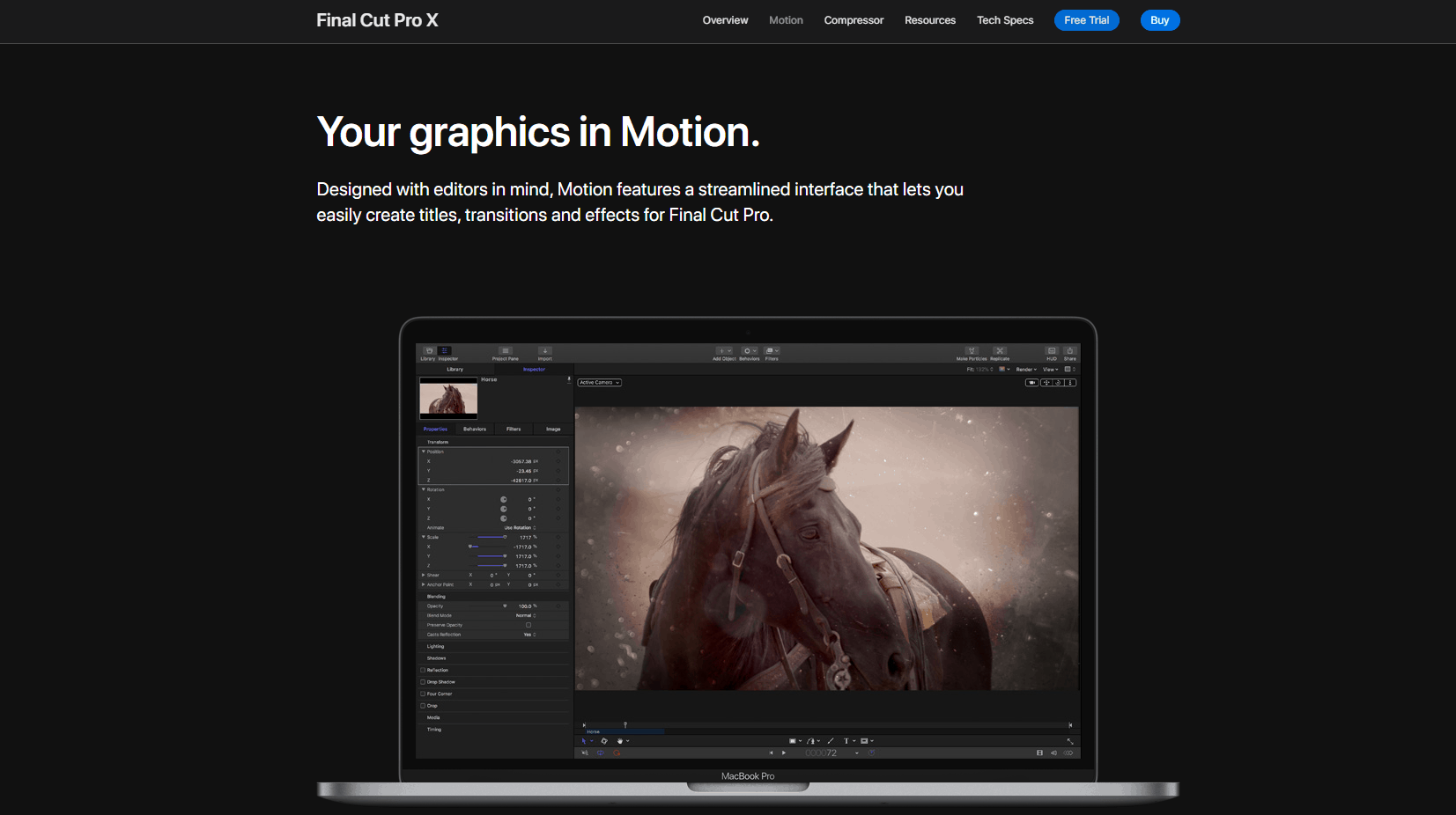 Adobe after effects alternative - Apple Motion