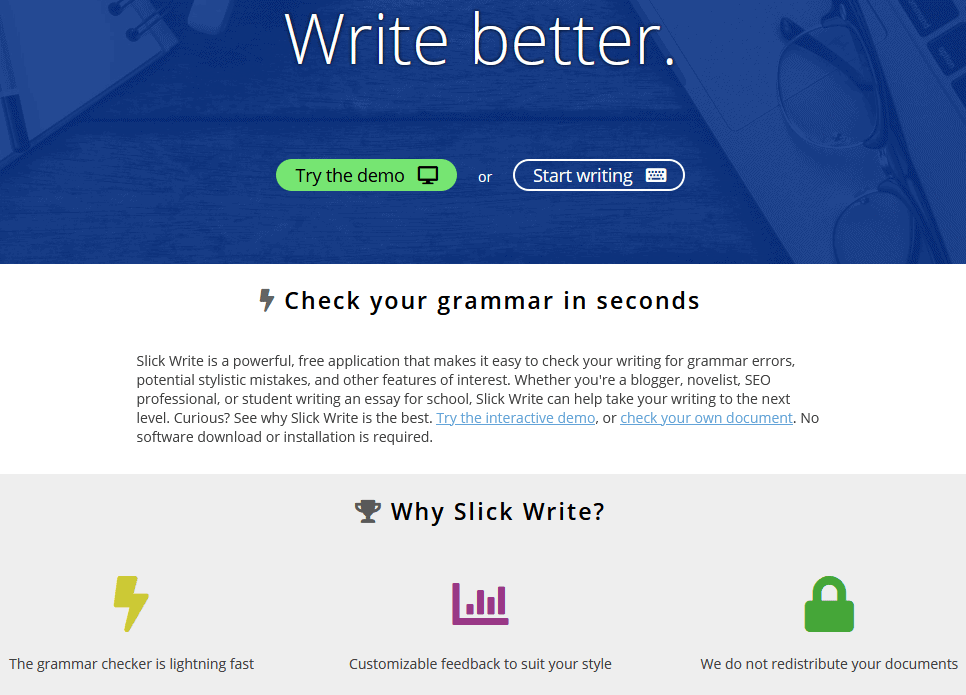 Grammarly alternative - Slick Wrike