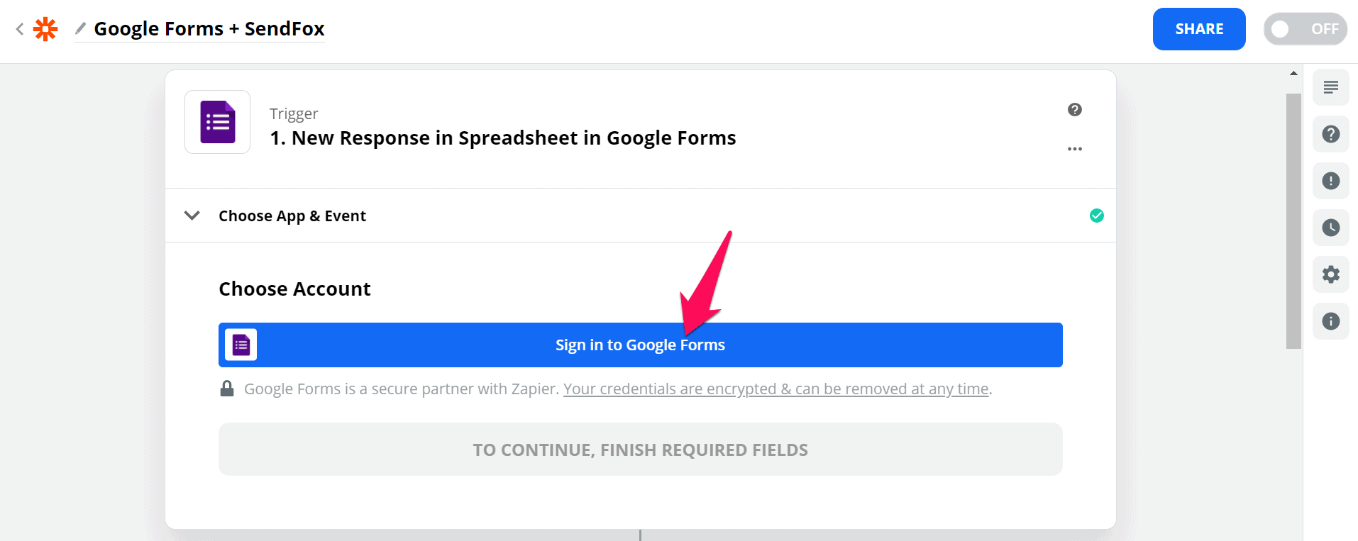 Sign in to google form - Zapier