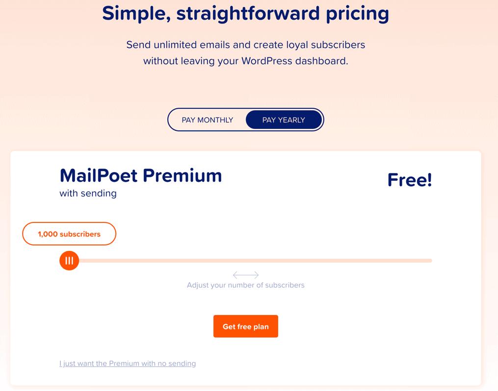 Mailpoet pricing plans