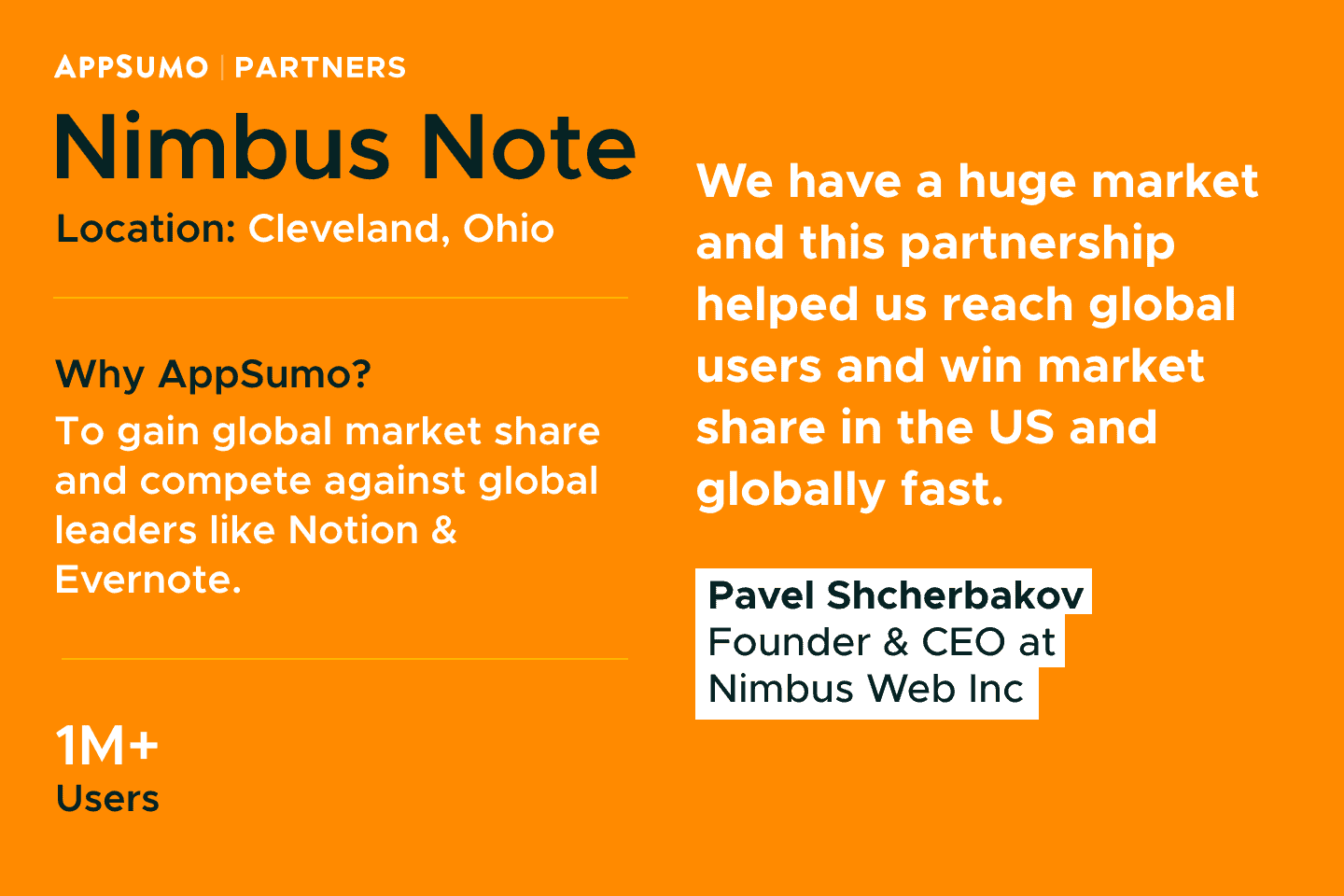 AppSumo partner Nimbus Note