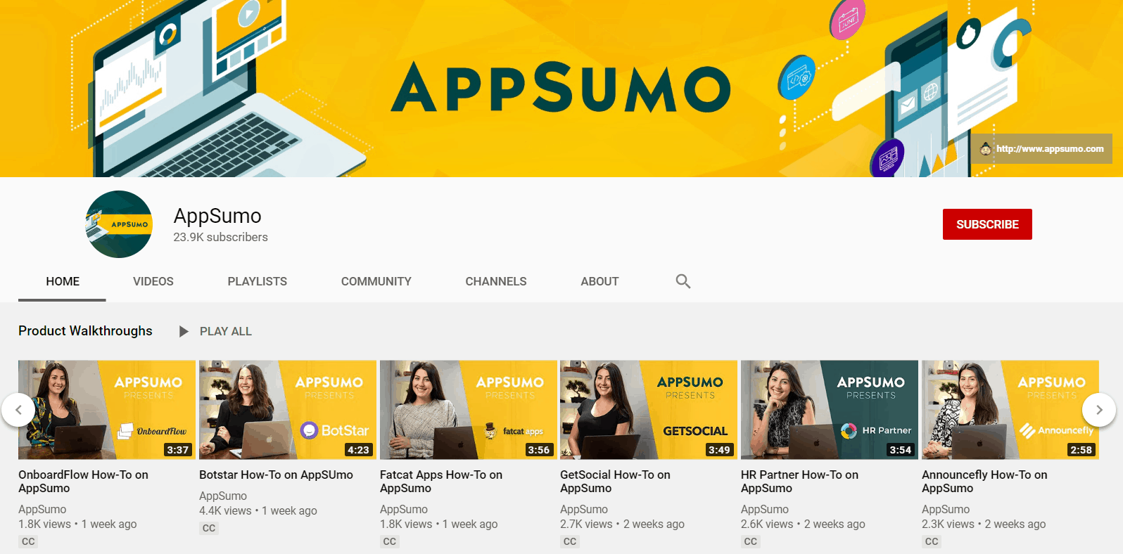 AppSumo YouTube Channel