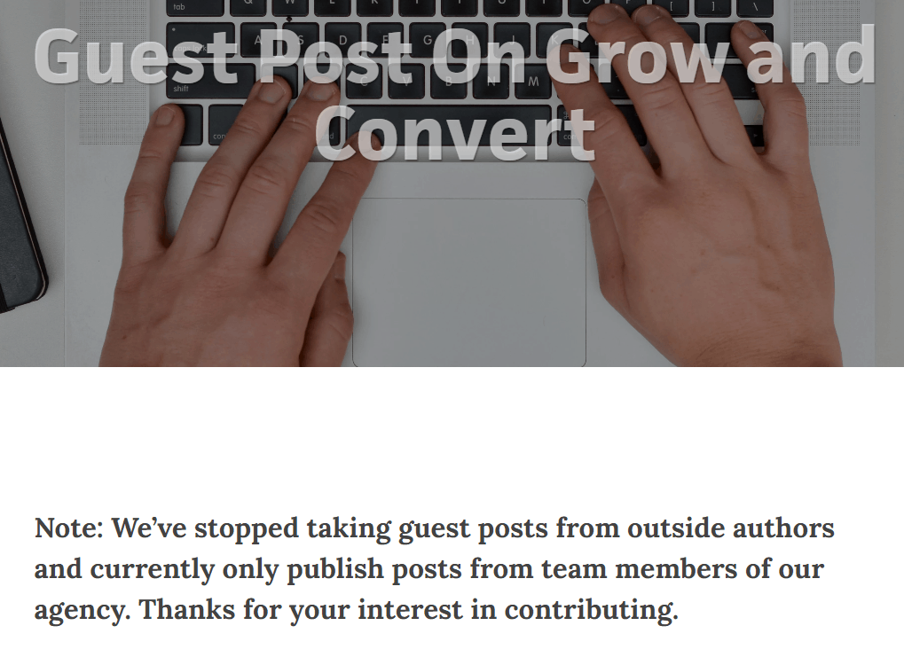 Guest post on grow and convert
