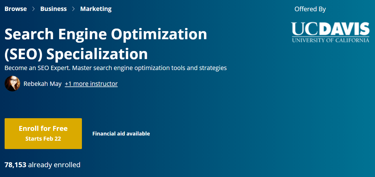 Search Engine Optimization (SEO) Specialization 