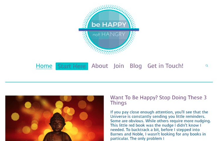 be happy not hangry website