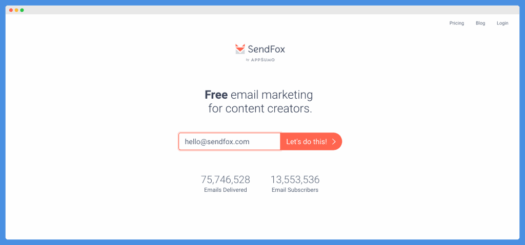 SendFox email marketing
