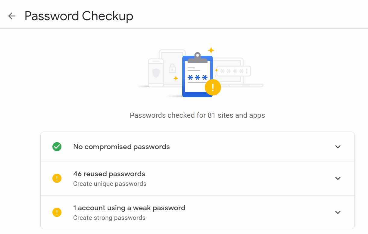 Free password manager - Google password manager