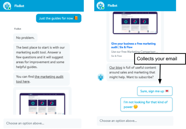 chatbot email marketing flobot
