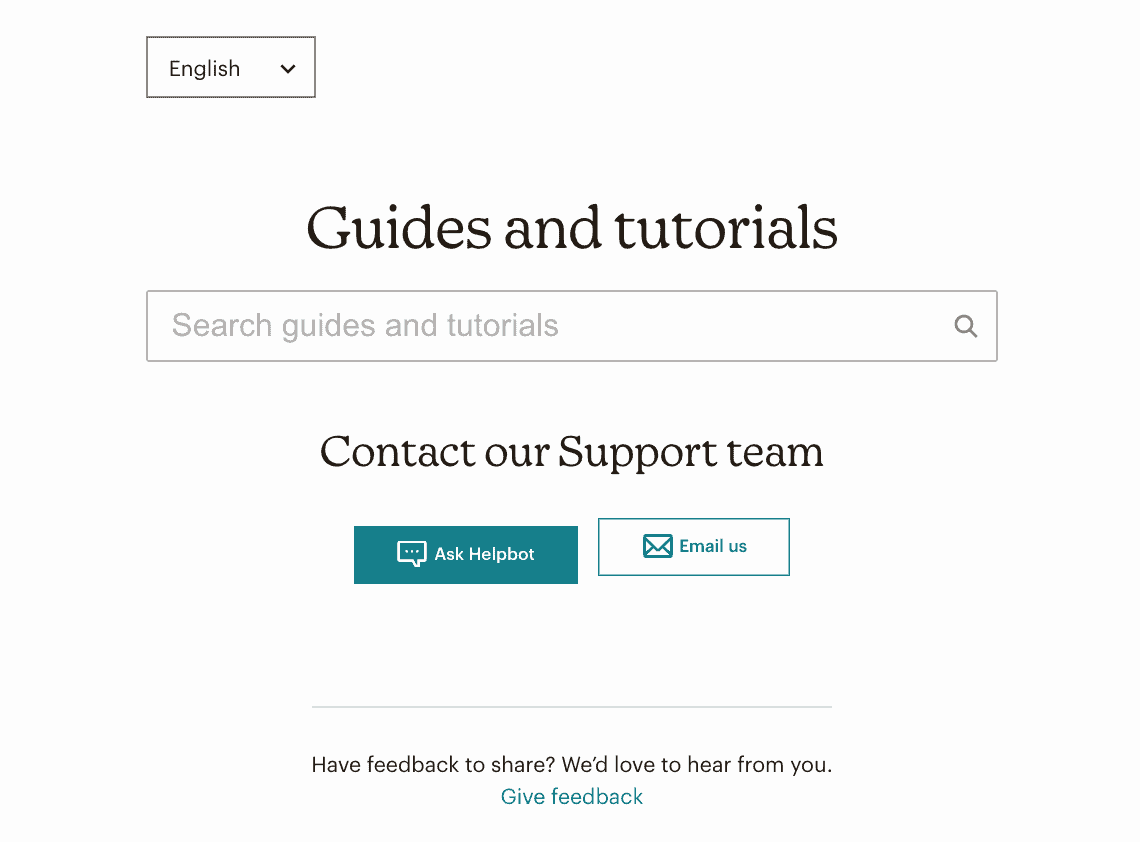 Mailchimp's guides and tutorials