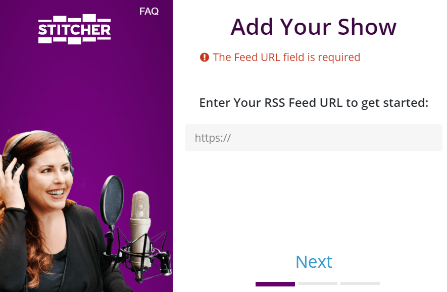 Stitcher - add your show