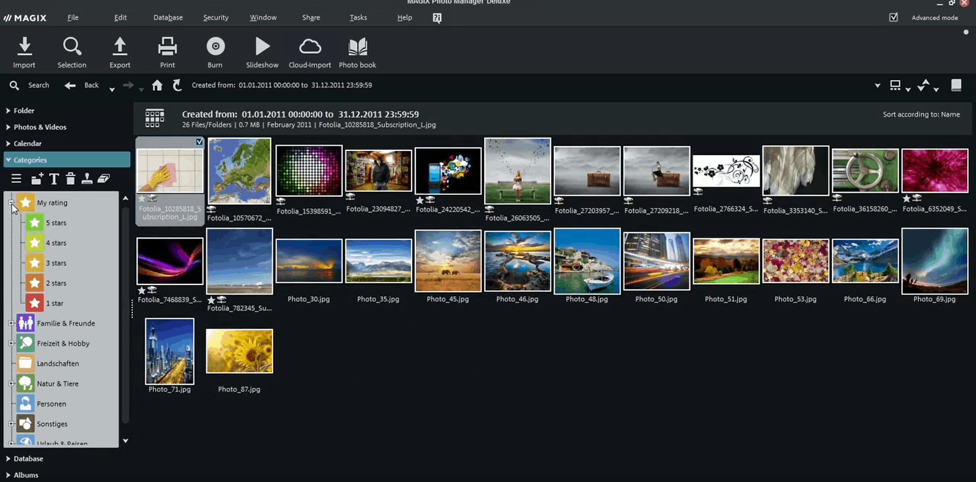 photo management software - MAGIX Photo Manager Deluxe