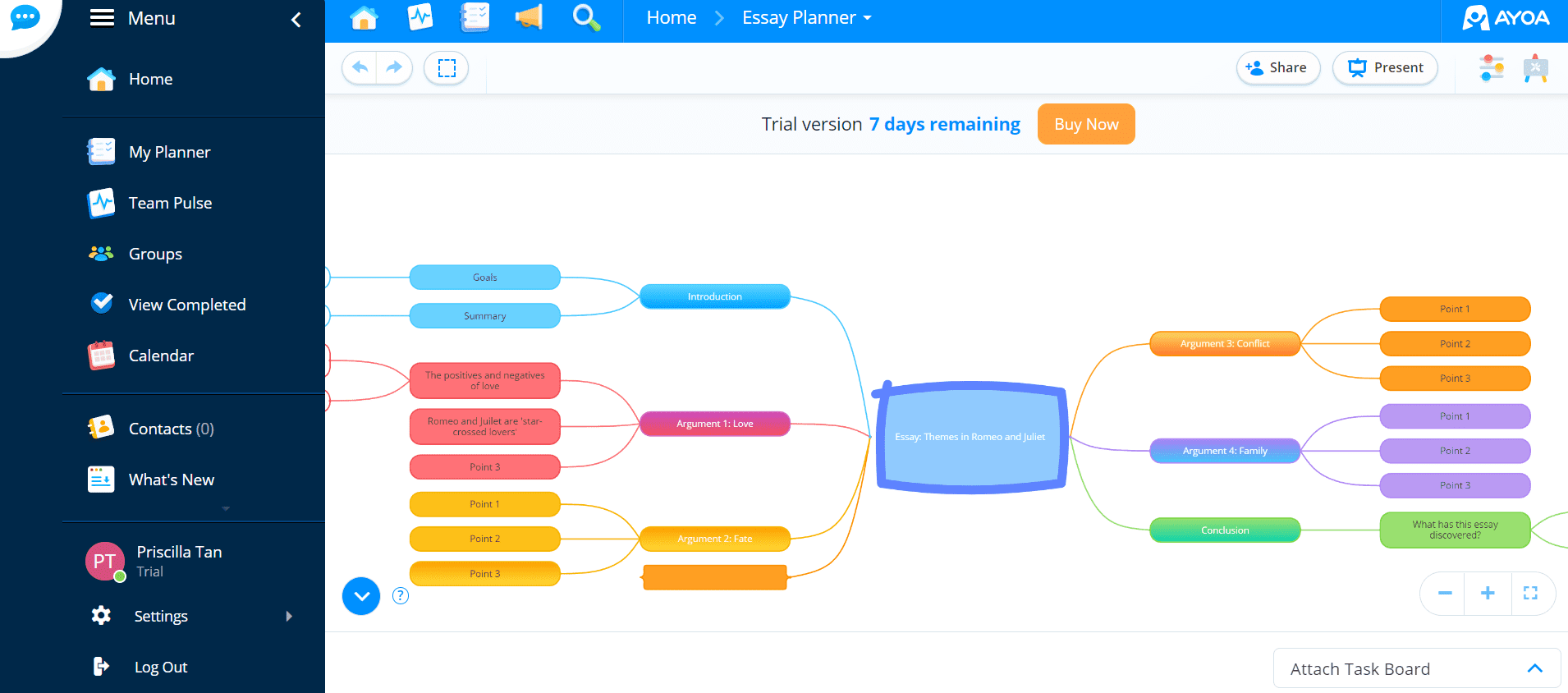 mind mapping software - Ayoa