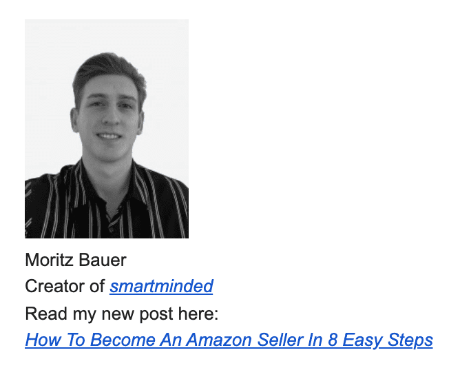 Moritz Bauer of Smartminded's email signature