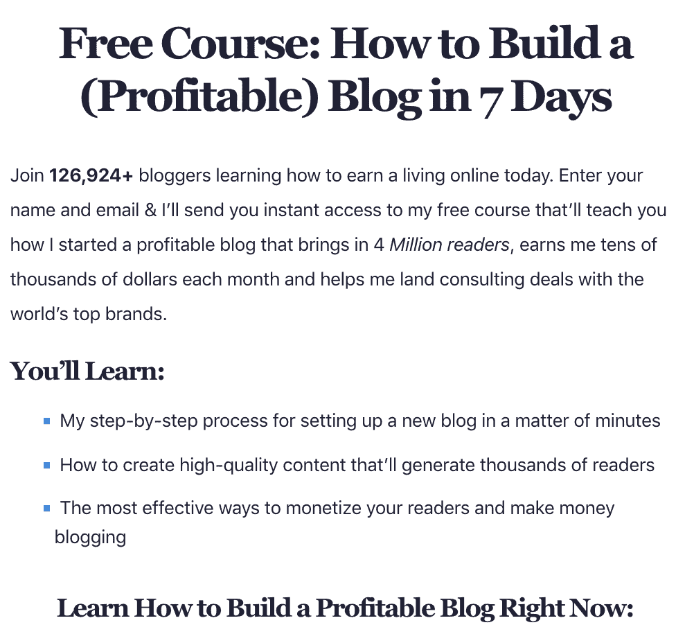 online free blog courses