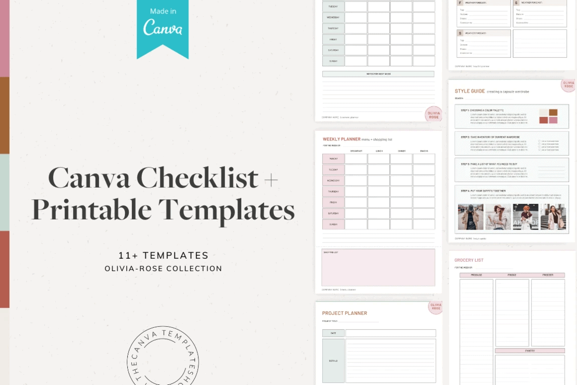 Canva Checklist + Printable Templates