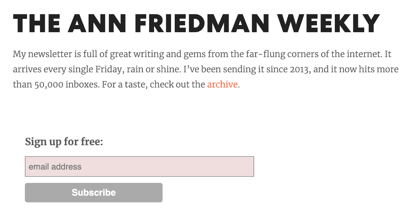  The Ann Friedman Weekly