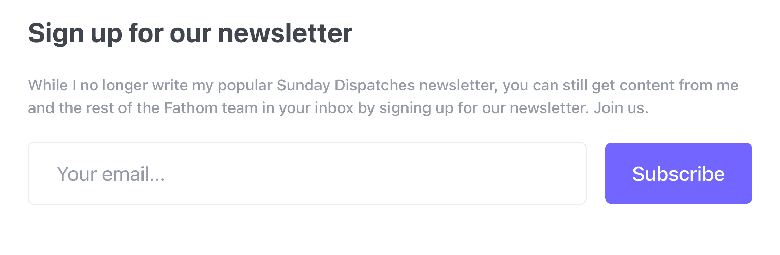 The Sunday Dispatches newsletter 