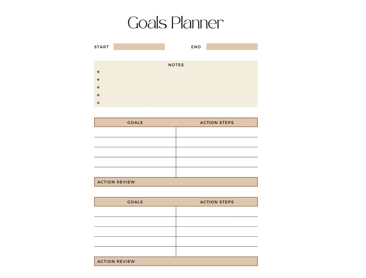 Elegant Goals Planner