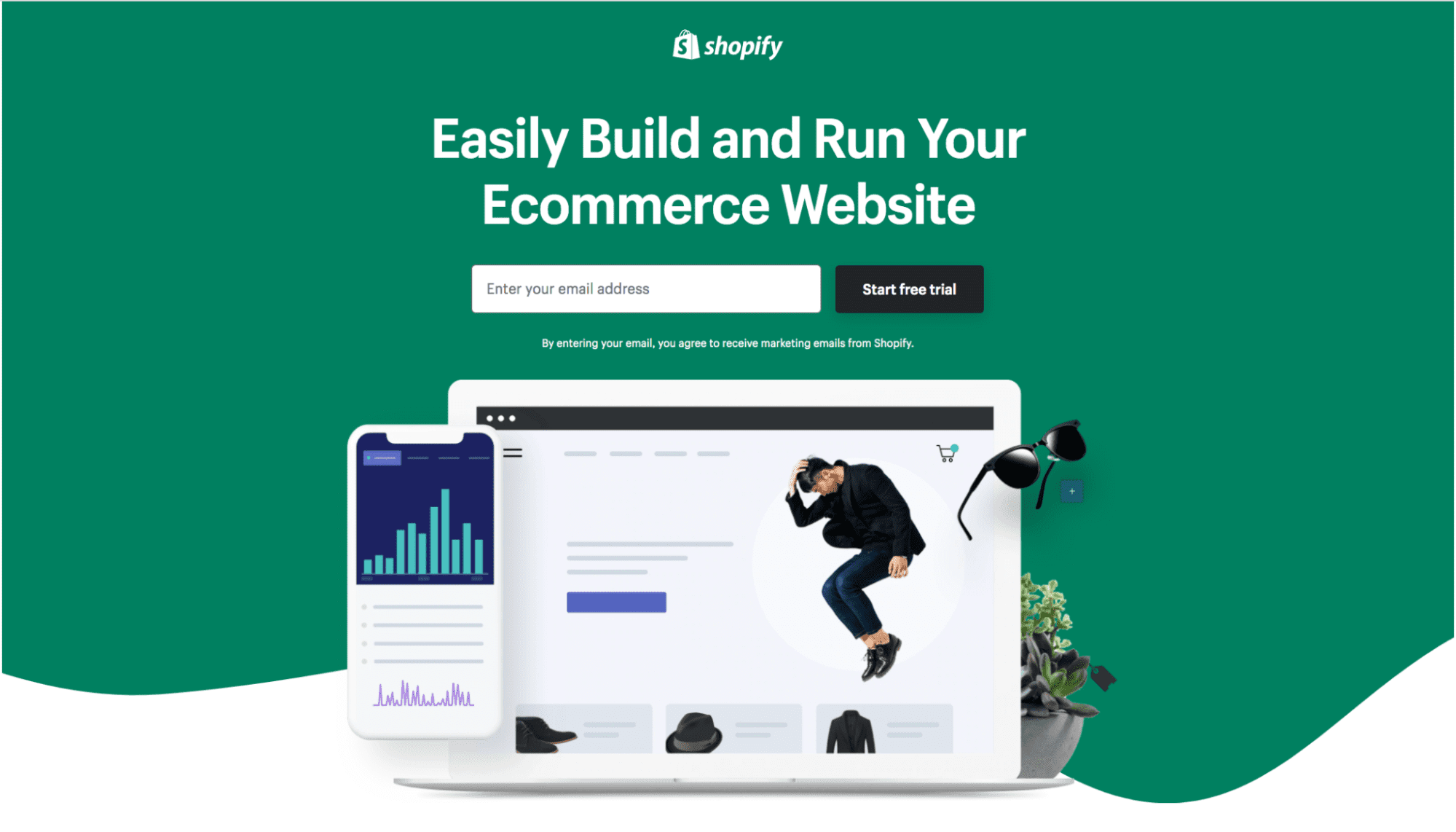 landing page from Shopify