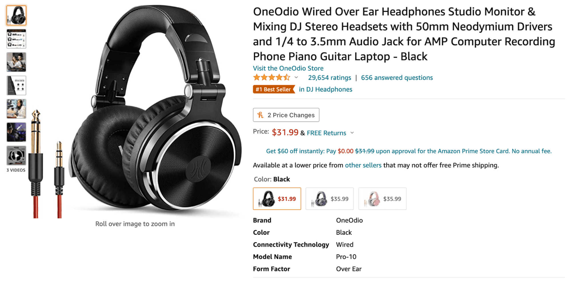 OneOdio Wired Over-Ear Headphones
