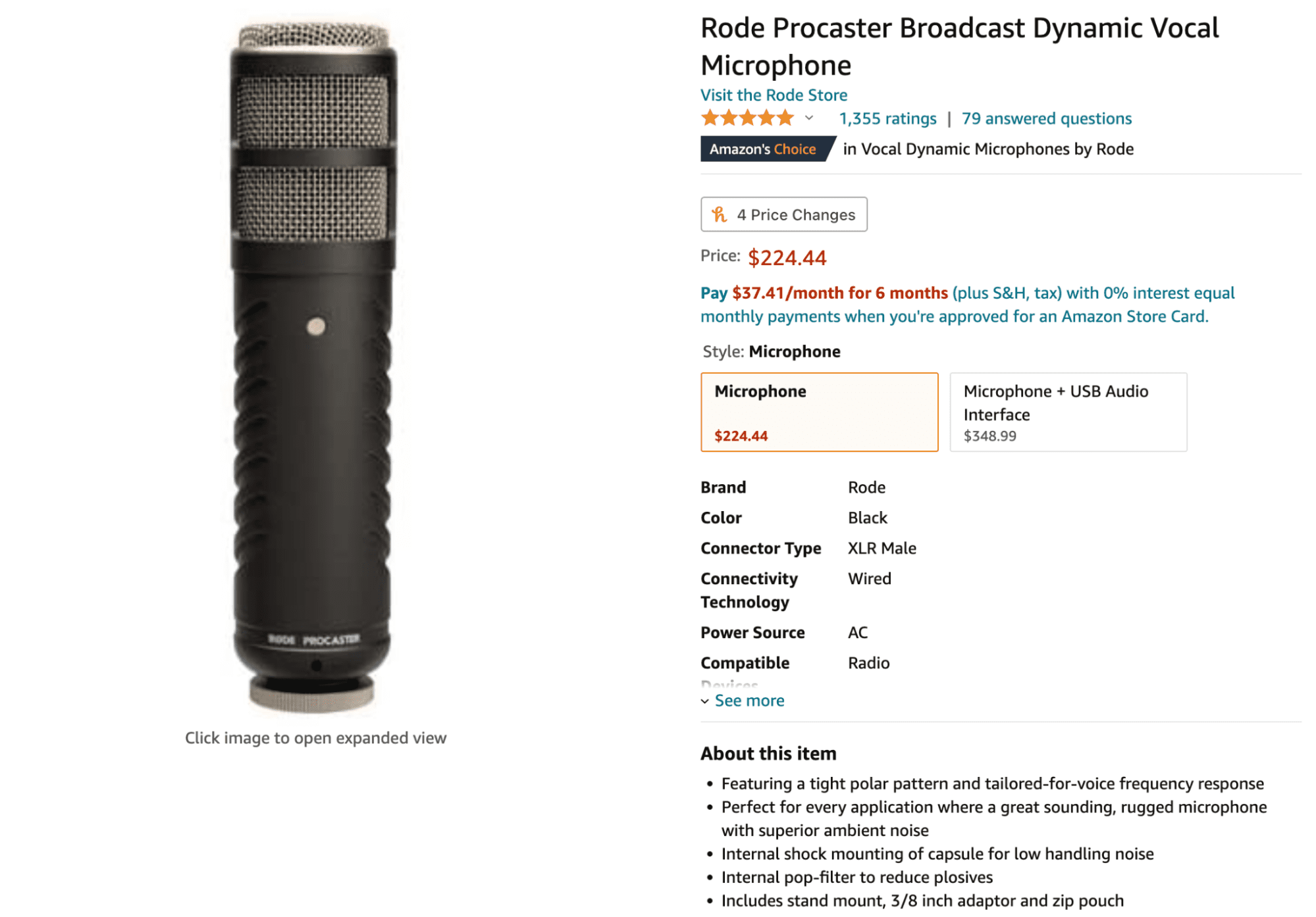 Rode Procaster Broadcast Dynamic Vocal Microphone 