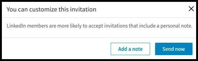 customize invitation on LinkedIn